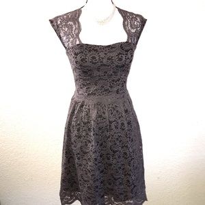 Stunning gray vintage inspired dress by ModCloth